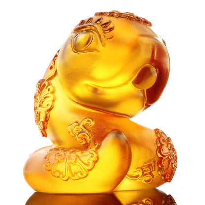 Crystal Zodiac, Animal, Year of the Snake, Serpentine - LIULI Crystal Art