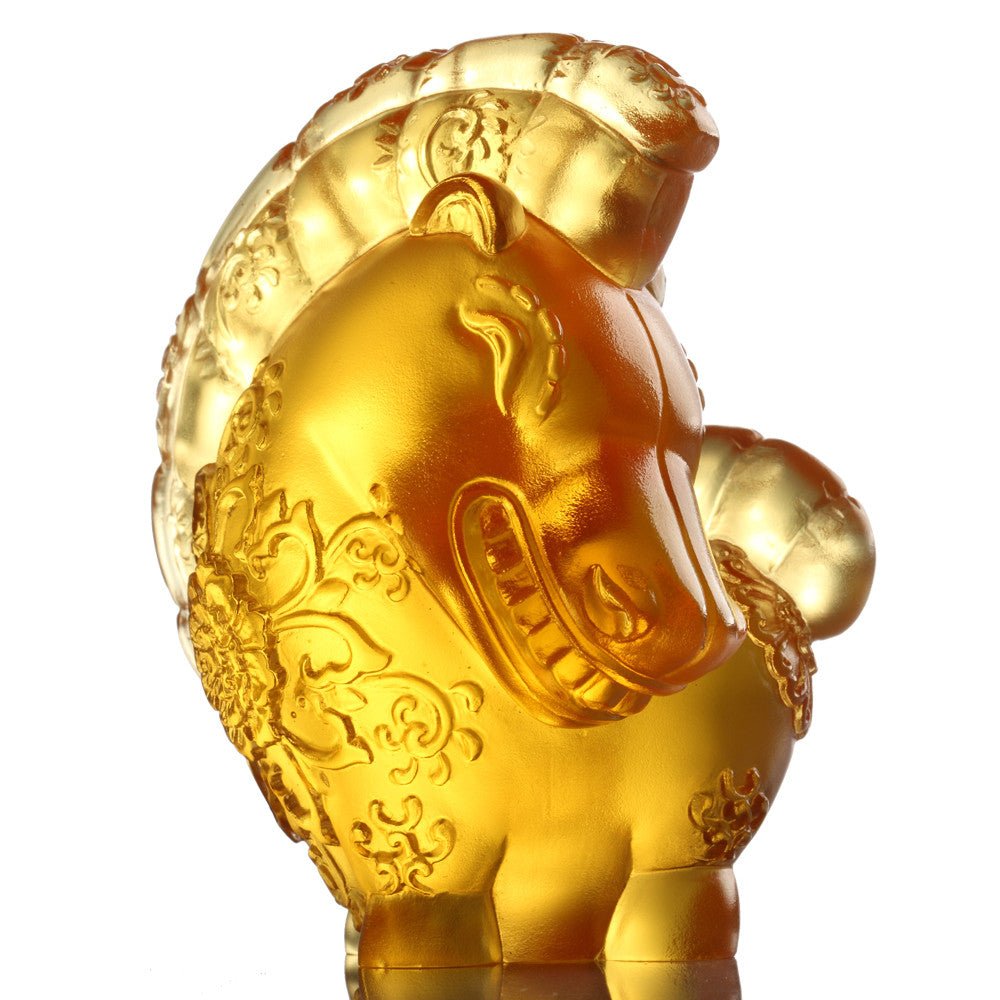 Crystal Zodiac Year of the Horse, Crystal Figurine - LIULI Crystal Art