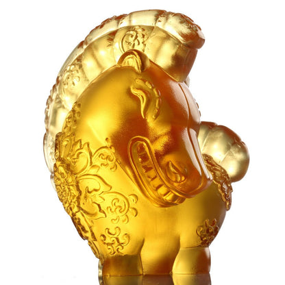 Crystal Zodiac Year of the Horse, Crystal Figurine - LIULI Crystal Art