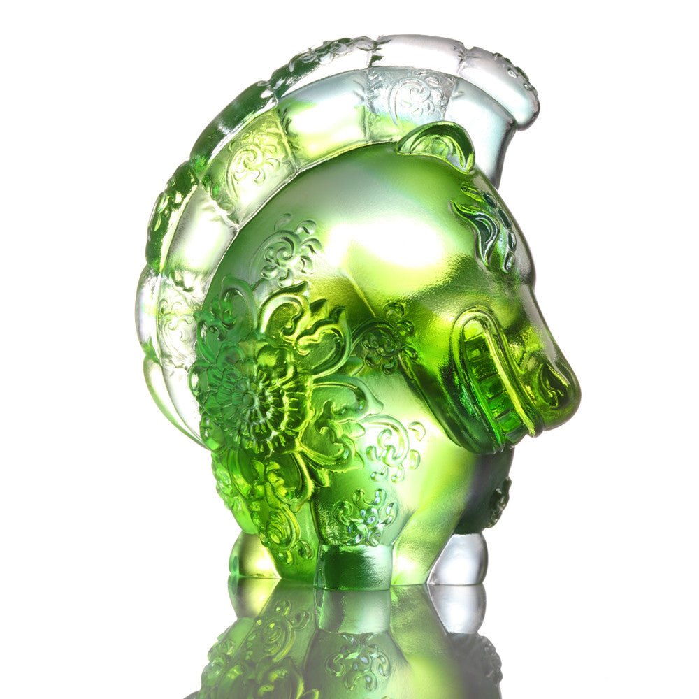 Crystal Zodiac Year of the Horse, Crystal Figurine - LIULI Crystal Art