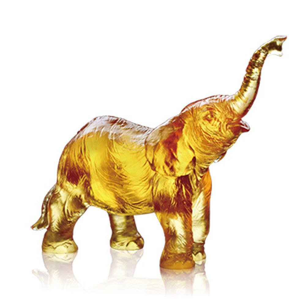 '-- DELETE -- Forever Toward the Sky - Elephant Figurine (Ambition) - LIULI Crystal Art