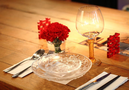 Fragrant Aerial Dance (Set of 2pcs) - Plates Tableware (Lagre & Medium Plates) - LIULI Crystal Art