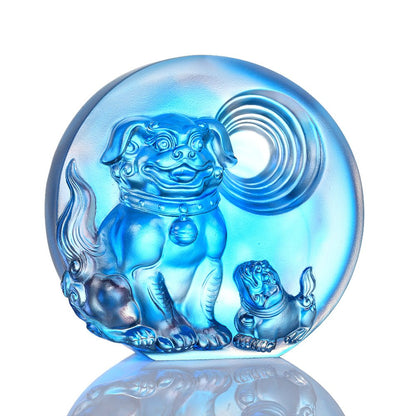 Generations of Fortune- Dog Figurine (Prosperous) - LIULI Crystal Art