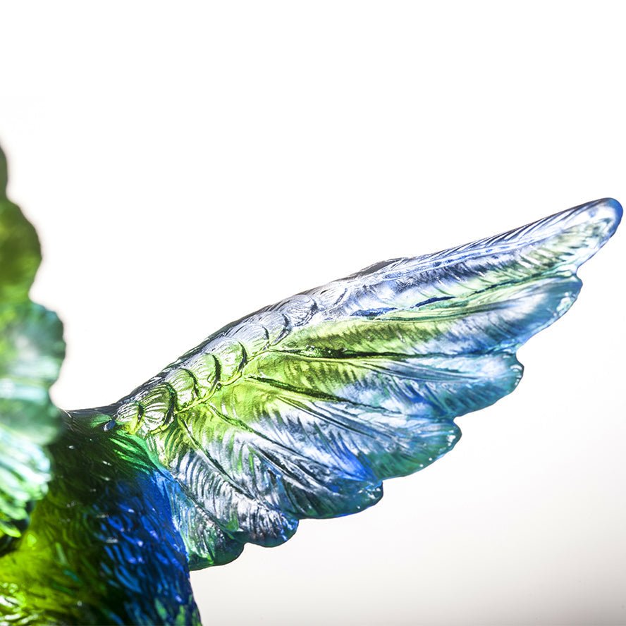 Crystal Animal, Hummingbird, Victory by Daybreak - LIULI Crystal Art