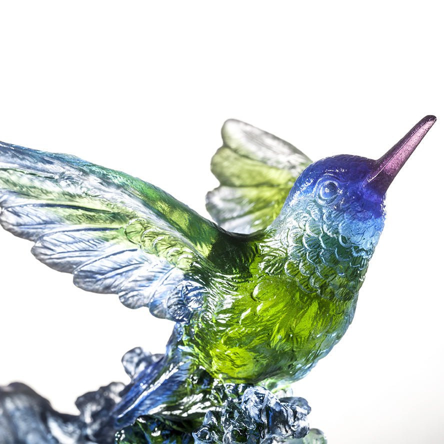 Crystal Animal, Hummingbird, Victory by Daybreak - LIULI Crystal Art