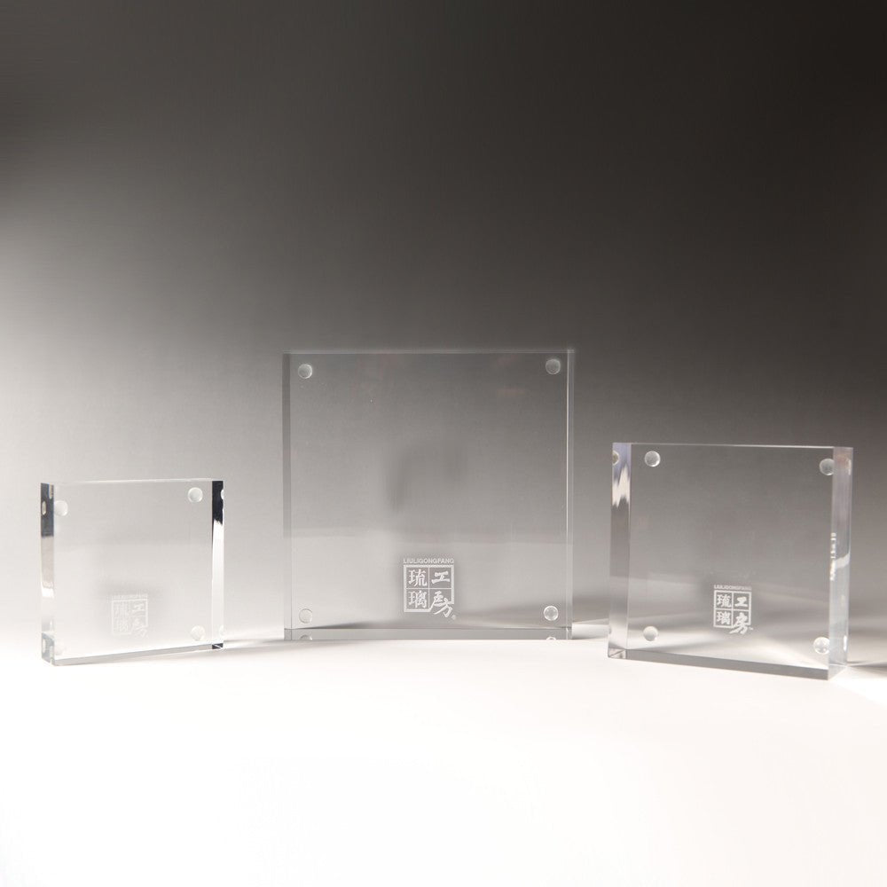 '-- DELETE -- K9 Crystal Display Base with Logo Engraving (varies sizes) - LIULI Crystal Art