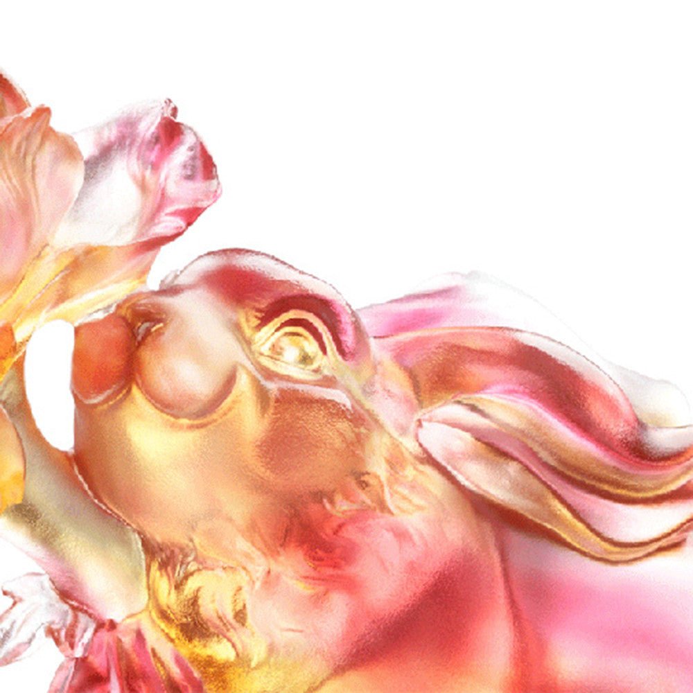 Lingering Fragrance of Goodness in the Heart (Goodness) - Bunny Rabbit Figurine - LIULI Crystal Art