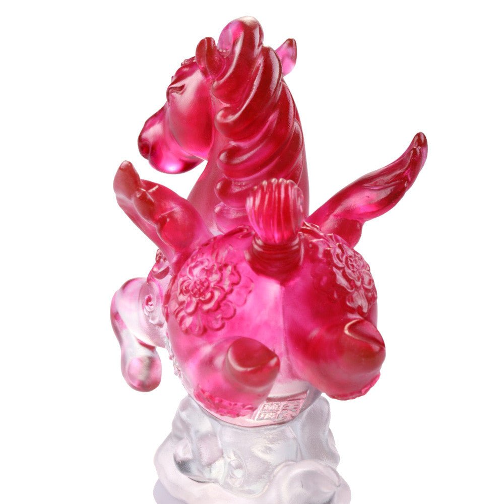 '-- DELETE -- Little Young Pegasus, Crystal Miniature Horse Figurine - Collect All 8 Colors - LIULI Crystal Art
