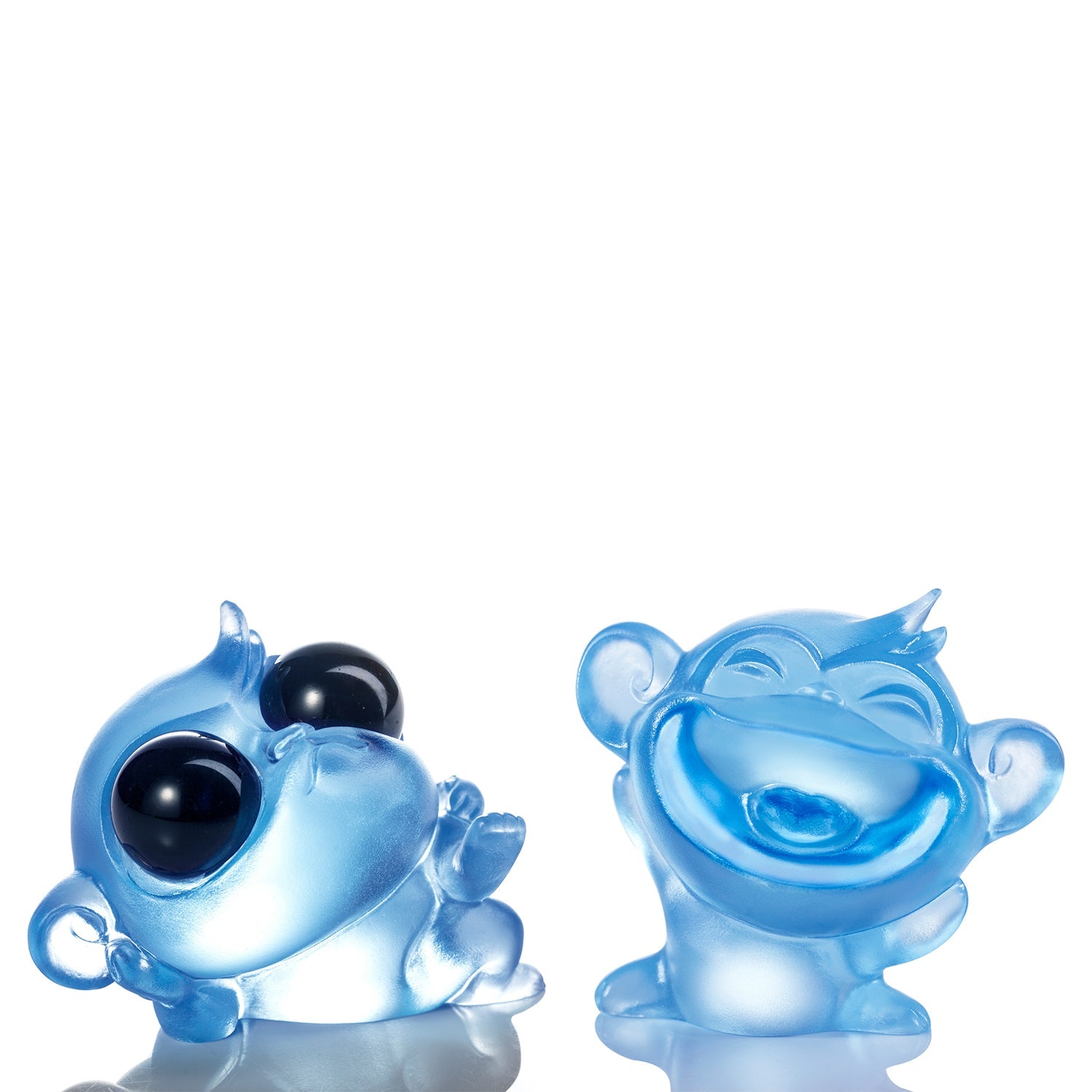 LIULI Chinese Year of the Monkey Crystal Sculpture, One and the Same- The Great Sage - LIULI Crystal Art