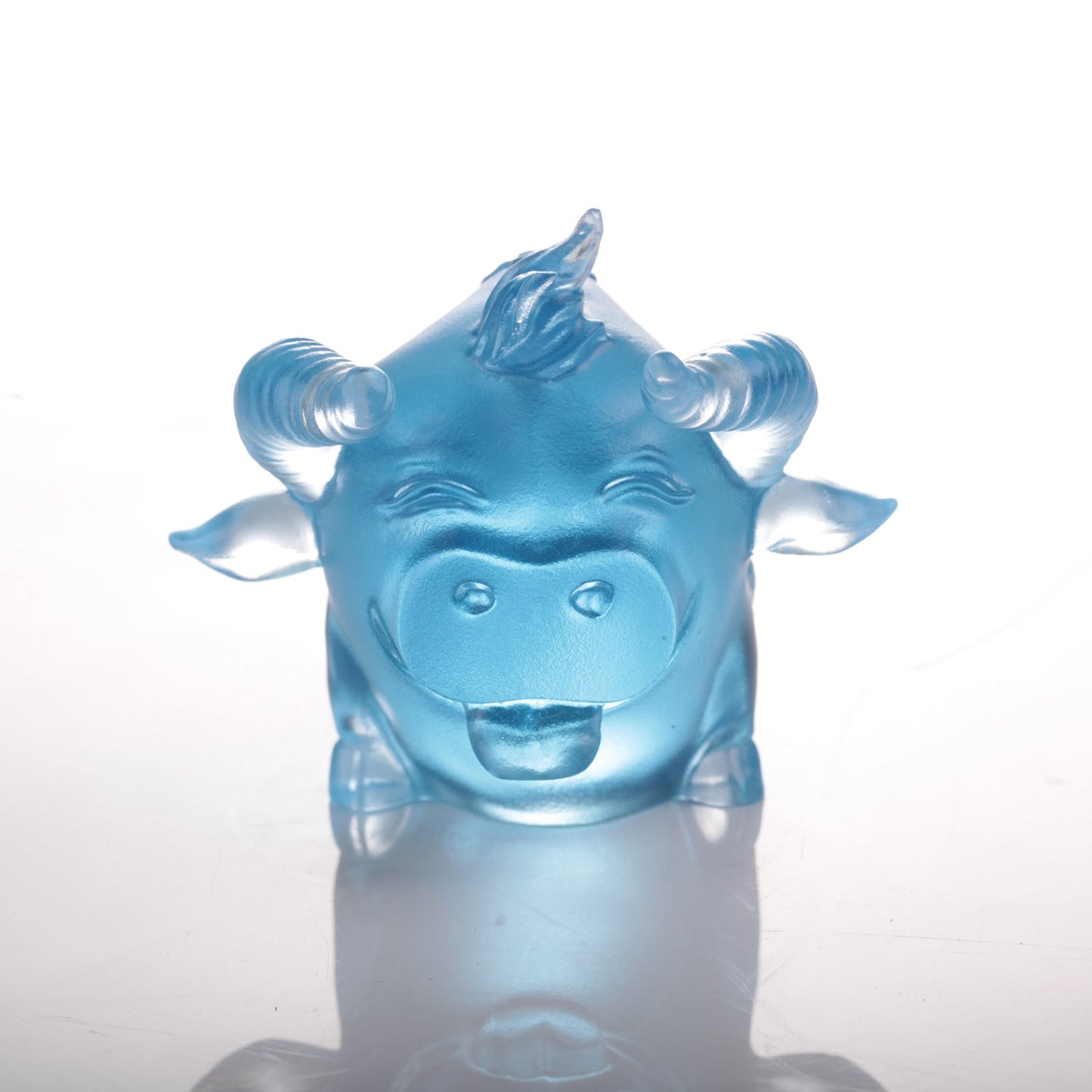 LIULI Chinese Year of the Ox Crystal Sculpture We Are Remarkable - LIULI Crystal Art
