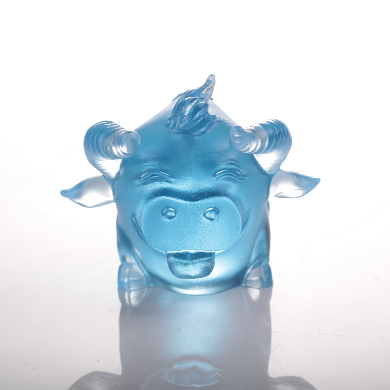 LIULI Chinese Year of the Ox Crystal Sculpture We Are Remarkable - LIULI Crystal Art