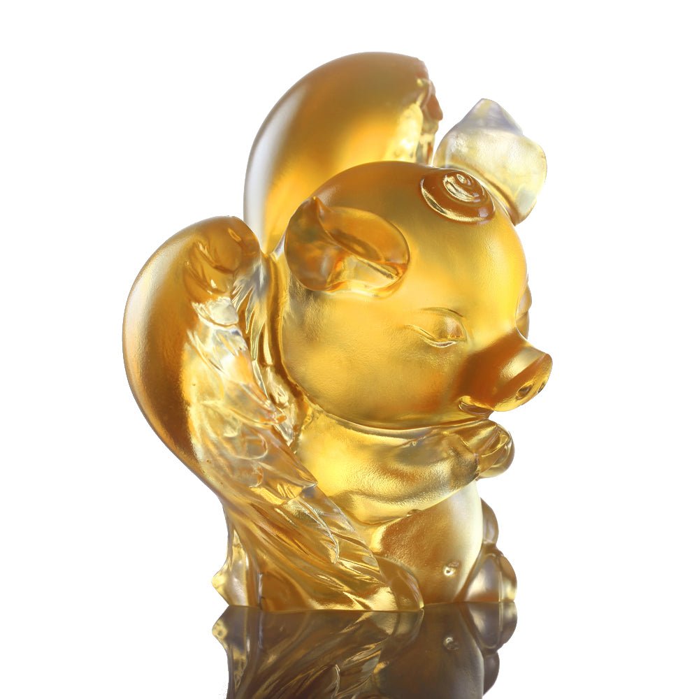 Crystal Animal, Pig, Dreams Come True - LIULI Crystal Art