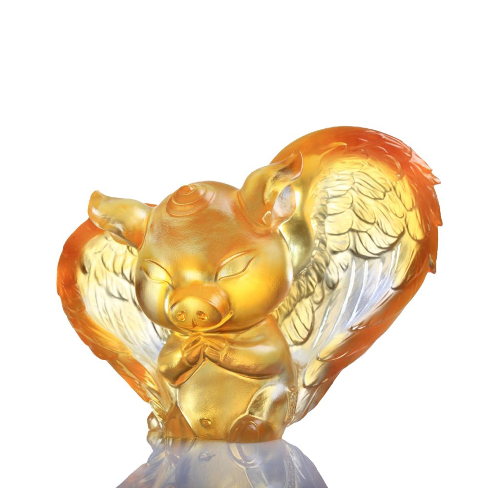 Crystal Animal, Pig, Dreams Come True - LIULI Crystal Art