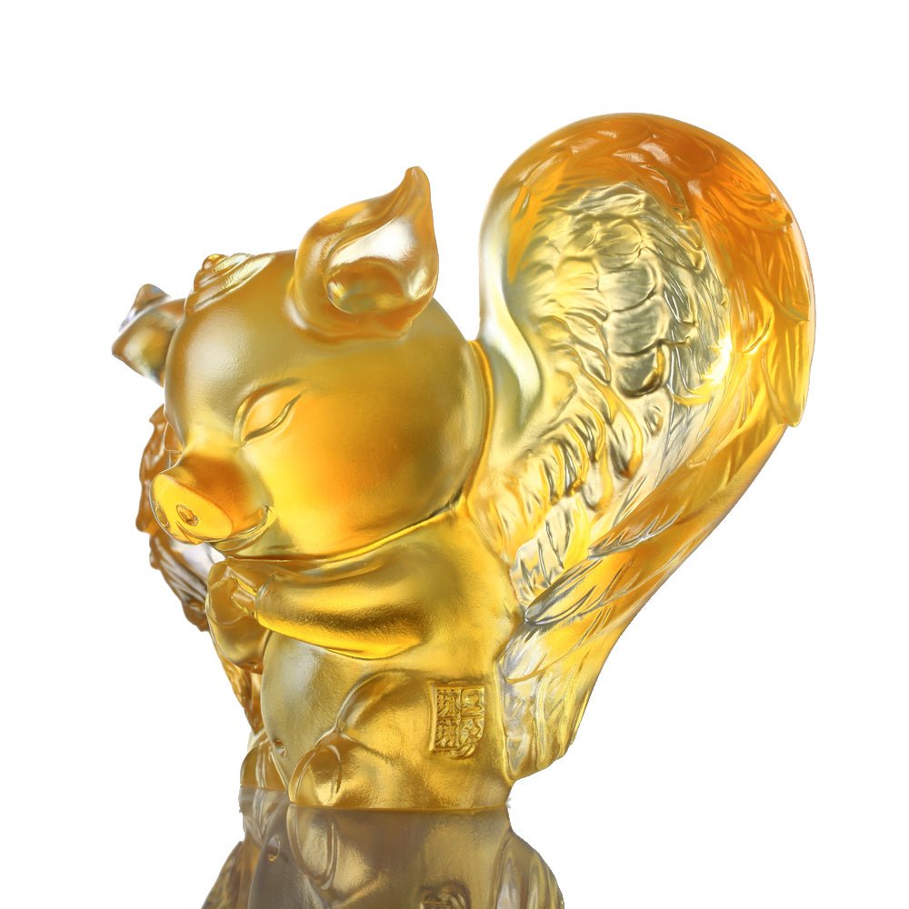 Crystal Animal, Pig, Dreams Come True - LIULI Crystal Art