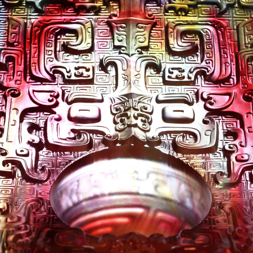 Crystal Vessel, Chinese Ding, Bluntness with Respect-Ding of Mutual Respect - LIULI Crystal Art