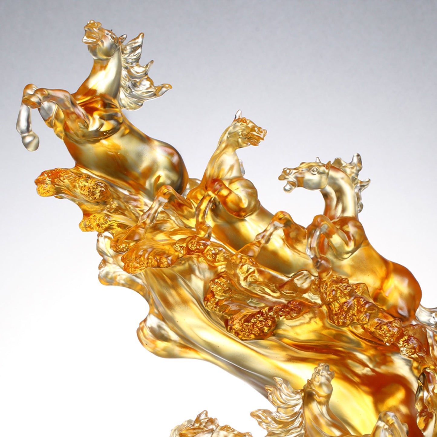 LIULI Crystal Art, Horse, Rising through Heaven and Earth - LIULI Crystal Art