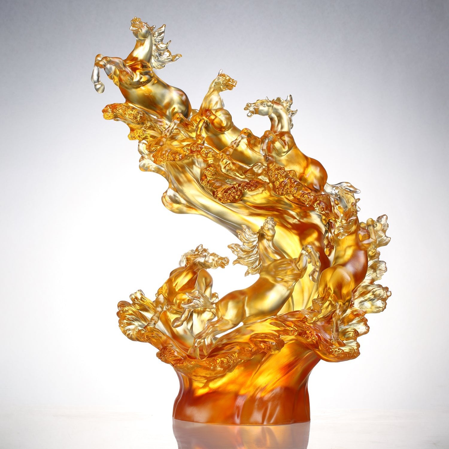 LIULI Crystal Art, Horse, Rising through Heaven and Earth - LIULI Crystal Art