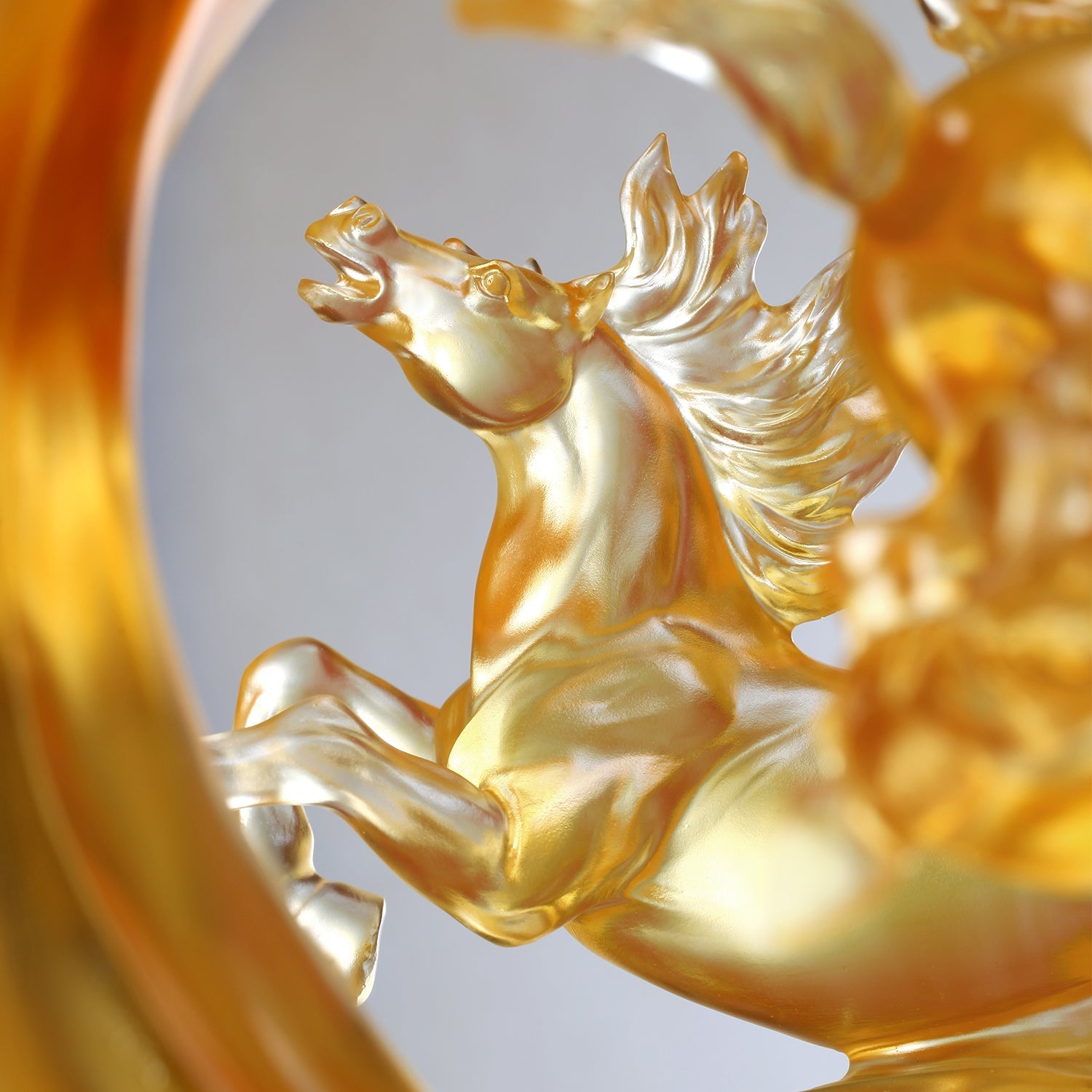 LIULI Crystal Art, Horse, Rising through Heaven and Earth - LIULI Crystal Art