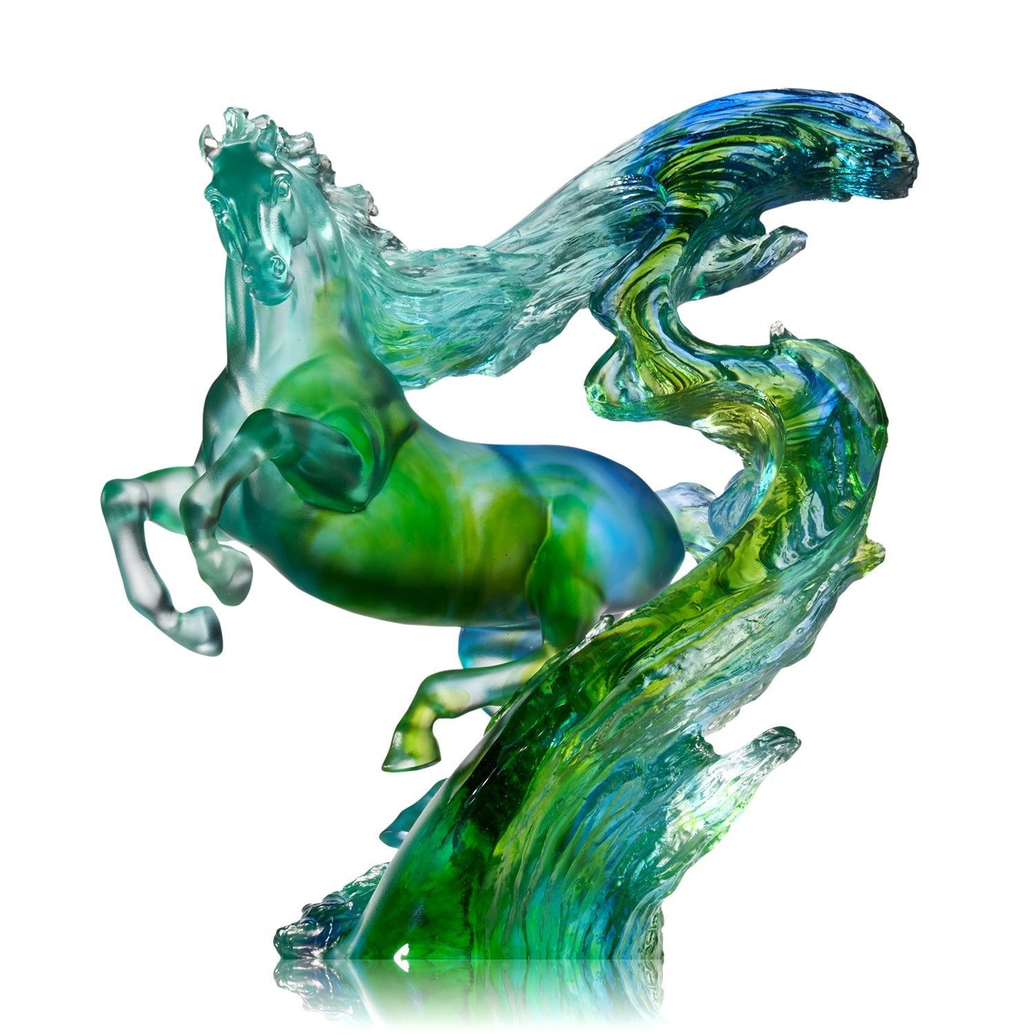 LIULI Crystal Art Horse Sculpture Accomplished - LIULI Crystal Art