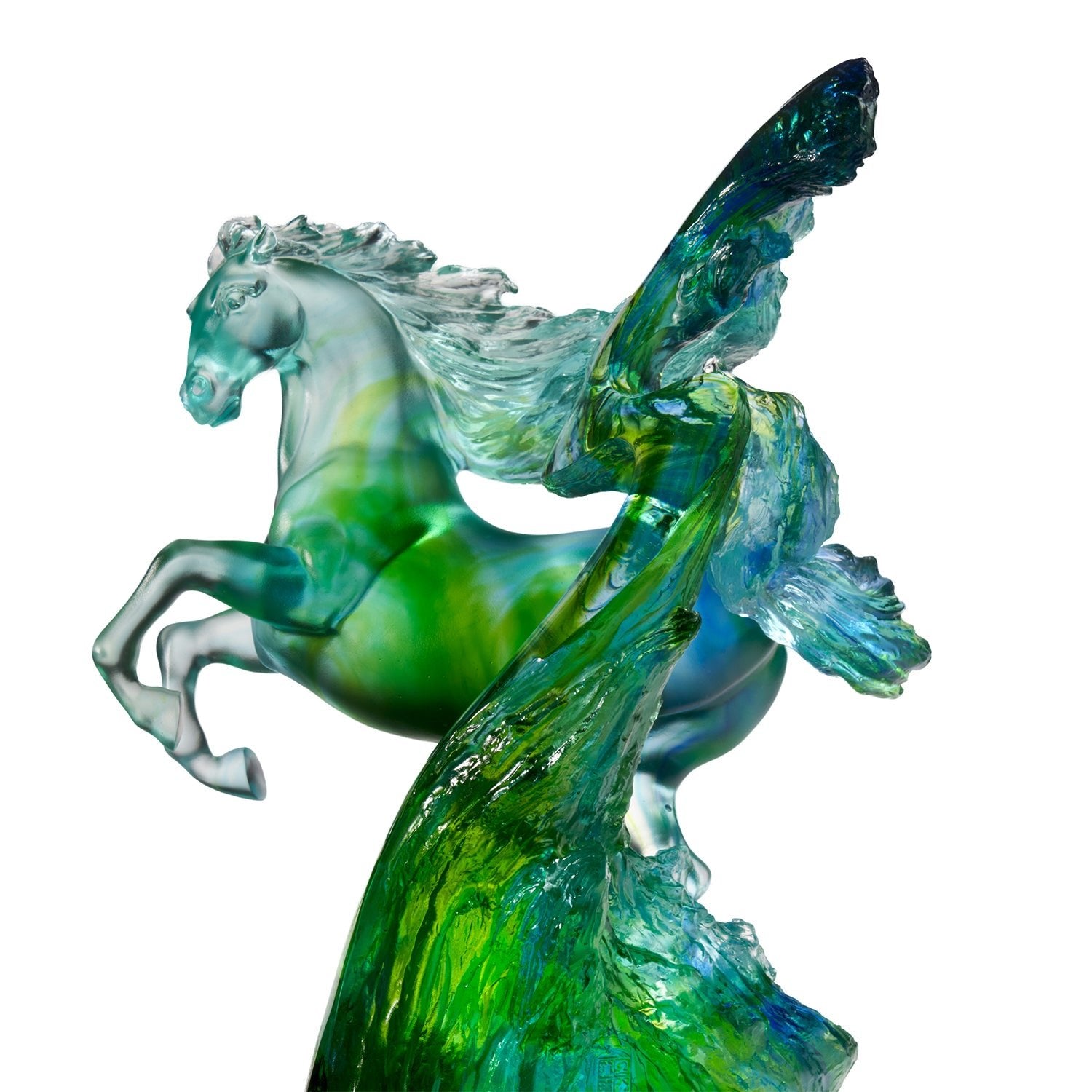 LIULI Crystal Art Horse Sculpture Accomplished - LIULI Crystal Art
