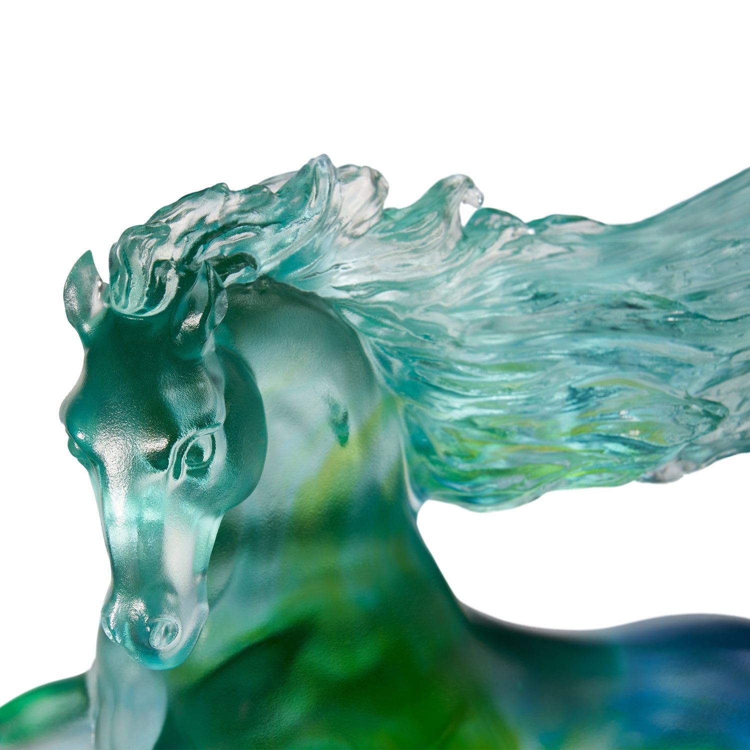 LIULI Crystal Art Horse Sculpture Accomplished - LIULI Crystal Art