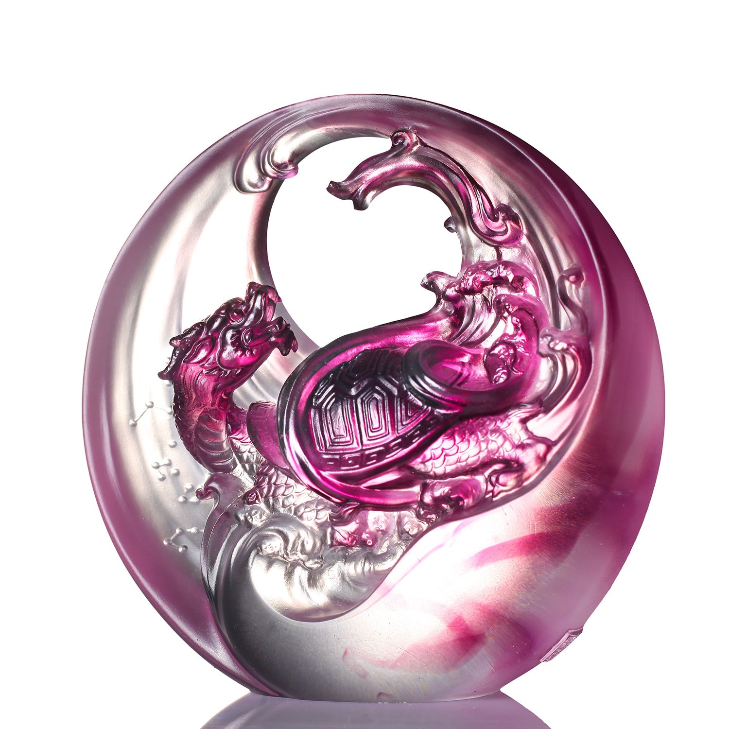 LIULI Crystal Art, Mythical Creature, Black Tortoise - Magnificent - LIULI Crystal Art