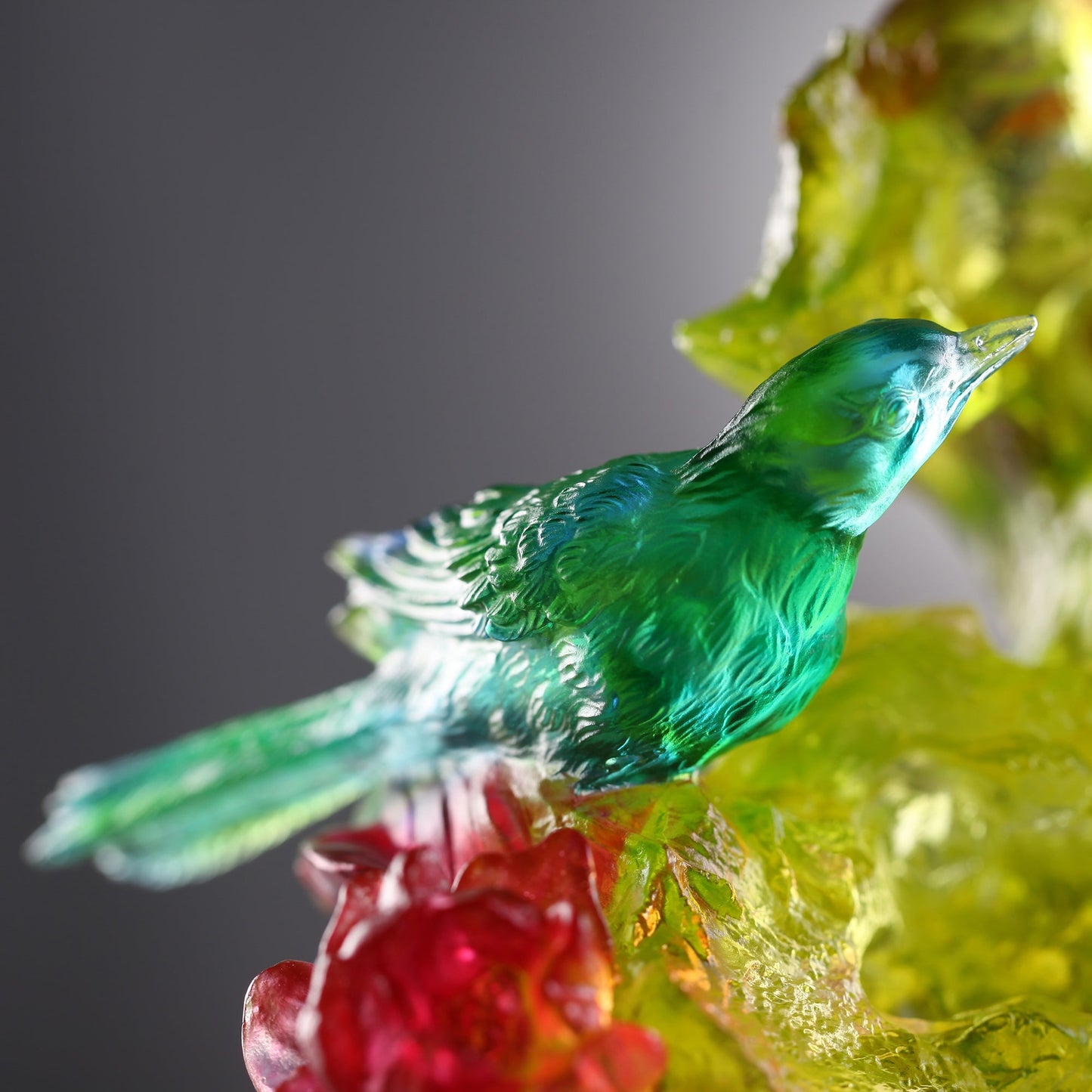 LIULI Crystal Fish and Bird, Beauty Lies Between Here and There - LIULI Crystal Art