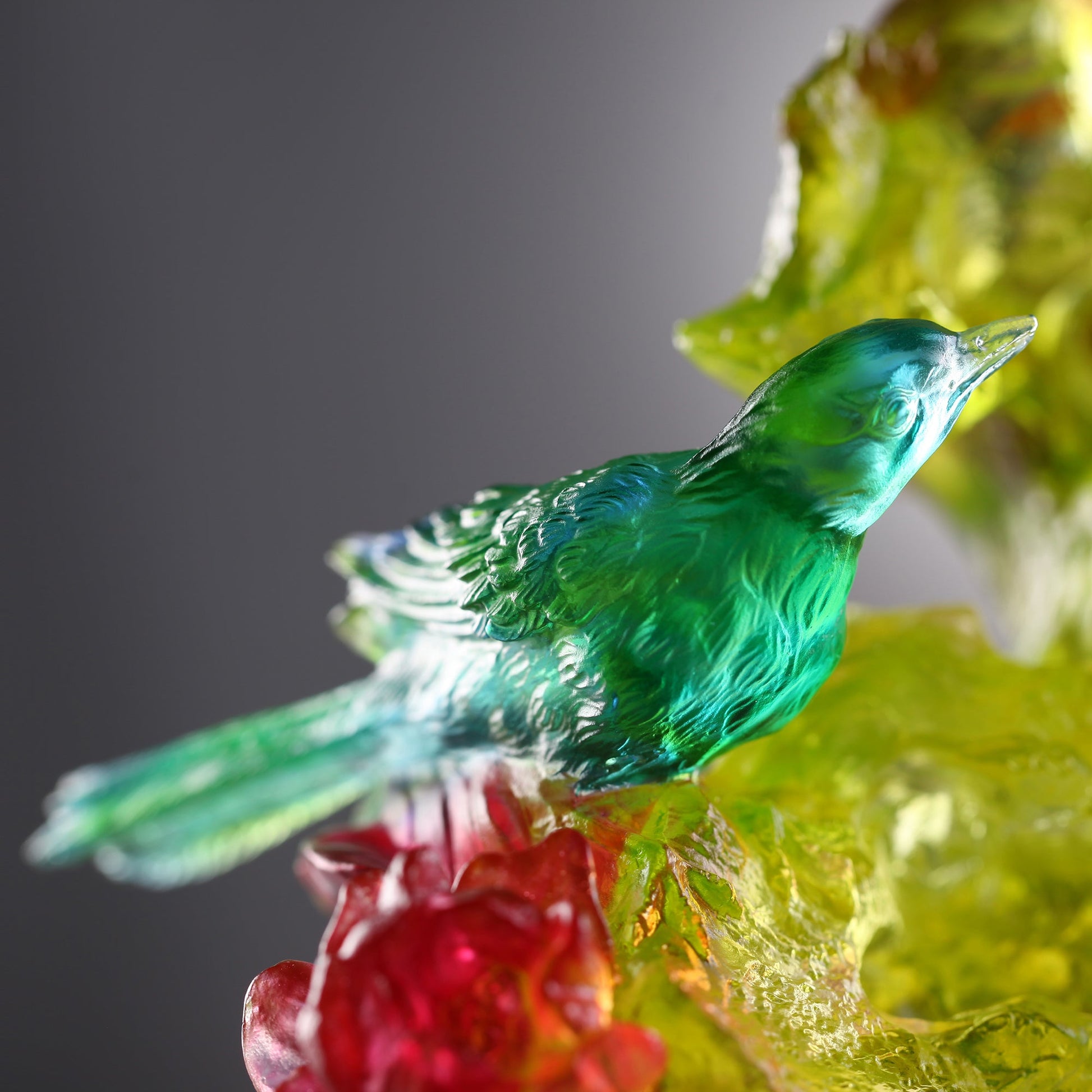 LIULI Crystal Fish and Bird, Beauty Lies Between Here and There - LIULI Crystal Art