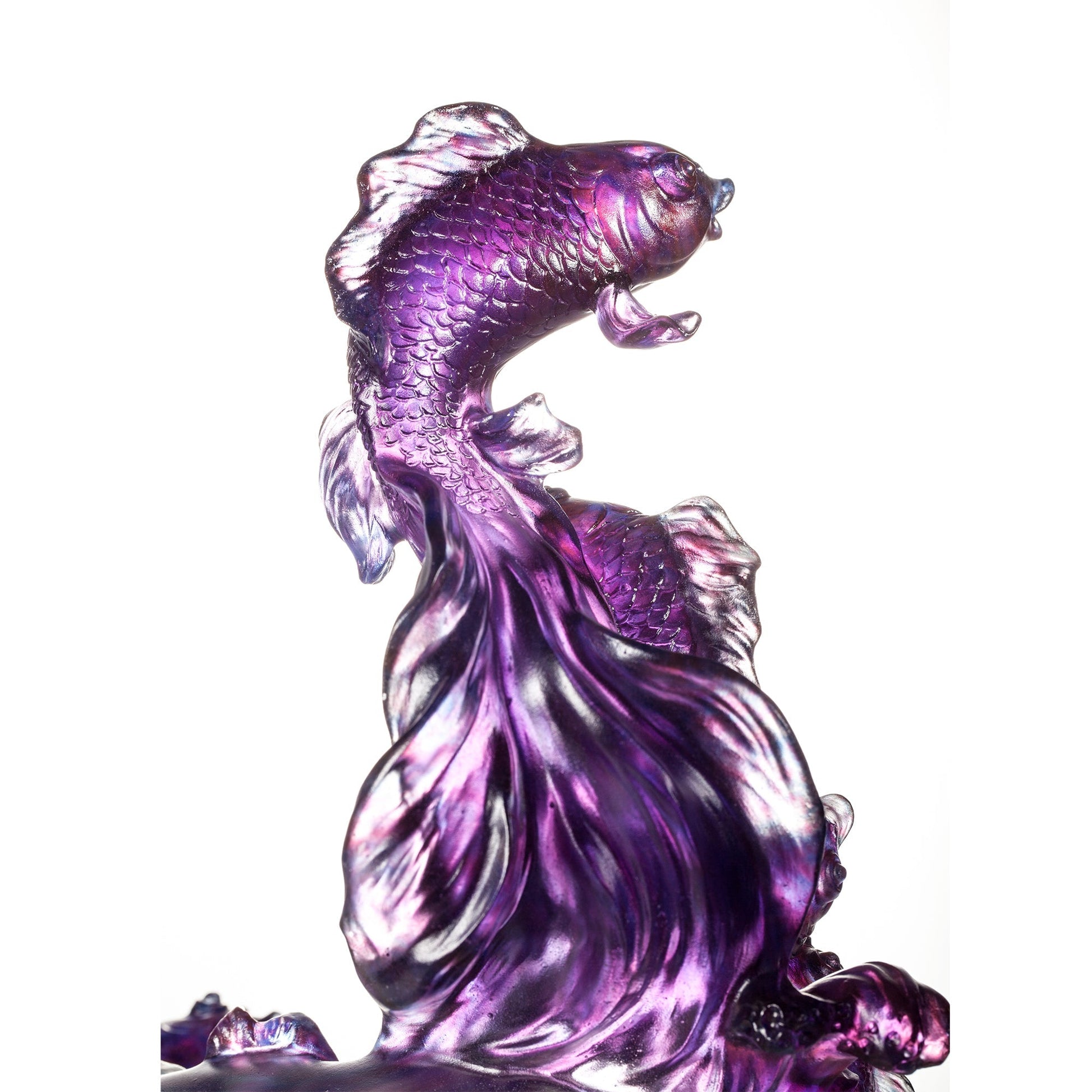 LIULI Crystal Fish Sculpture, Becoming Dragon - LIULI Crystal Art