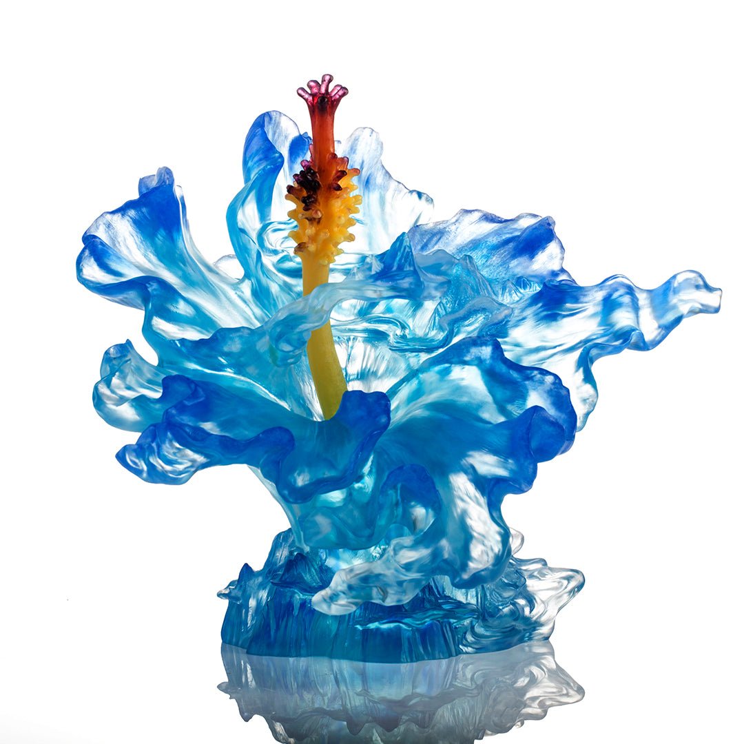 Liu Li Crystal LIULI Crystal Flower Cloudy Peaks Alight – LIULI Crystal Art