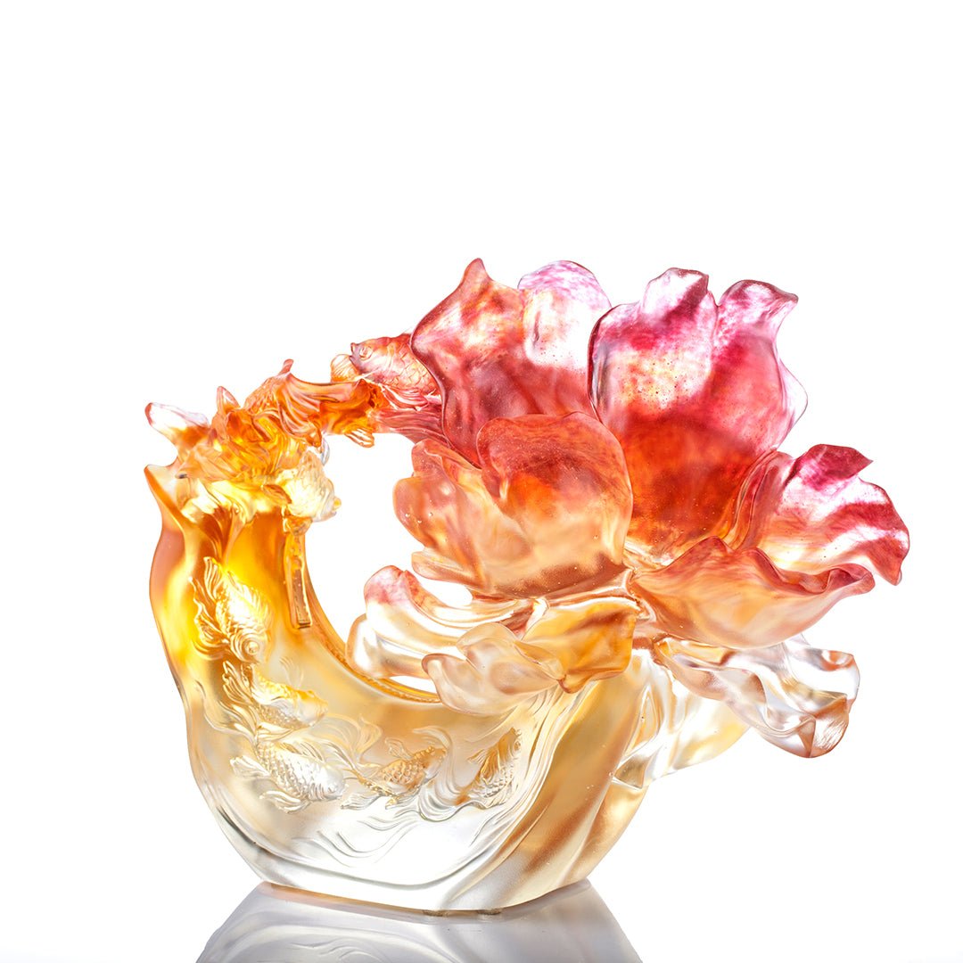 LIULI Crystal Flower Joyously, Swimmingly