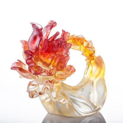LIULI Crystal Flower Joyously, Swimmingly