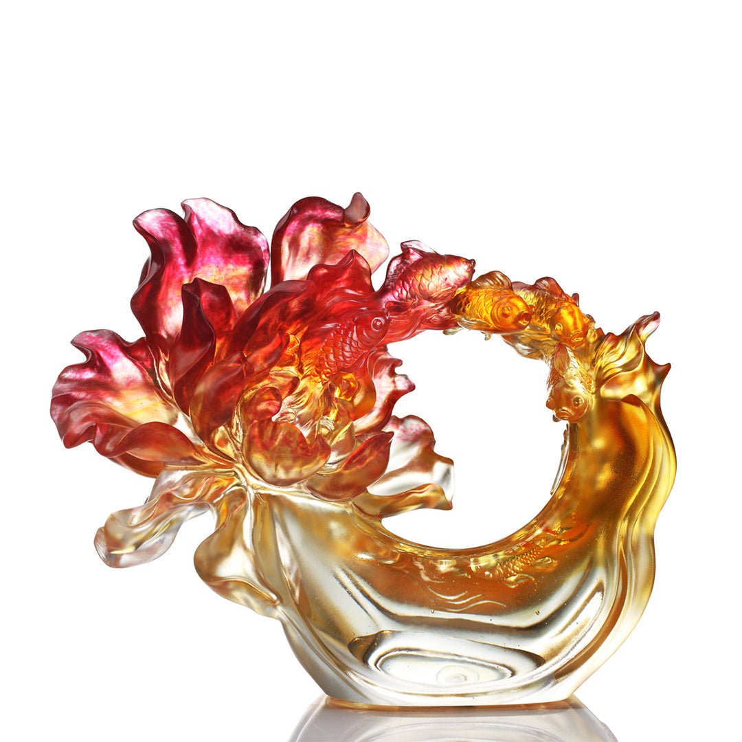 LIULI Crystal Flower Joyously, Swimmingly