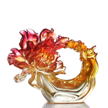 LIULI Crystal Flower Joyously, Swimmingly