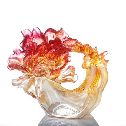 LIULI Crystal Flower Joyously, Swimmingly