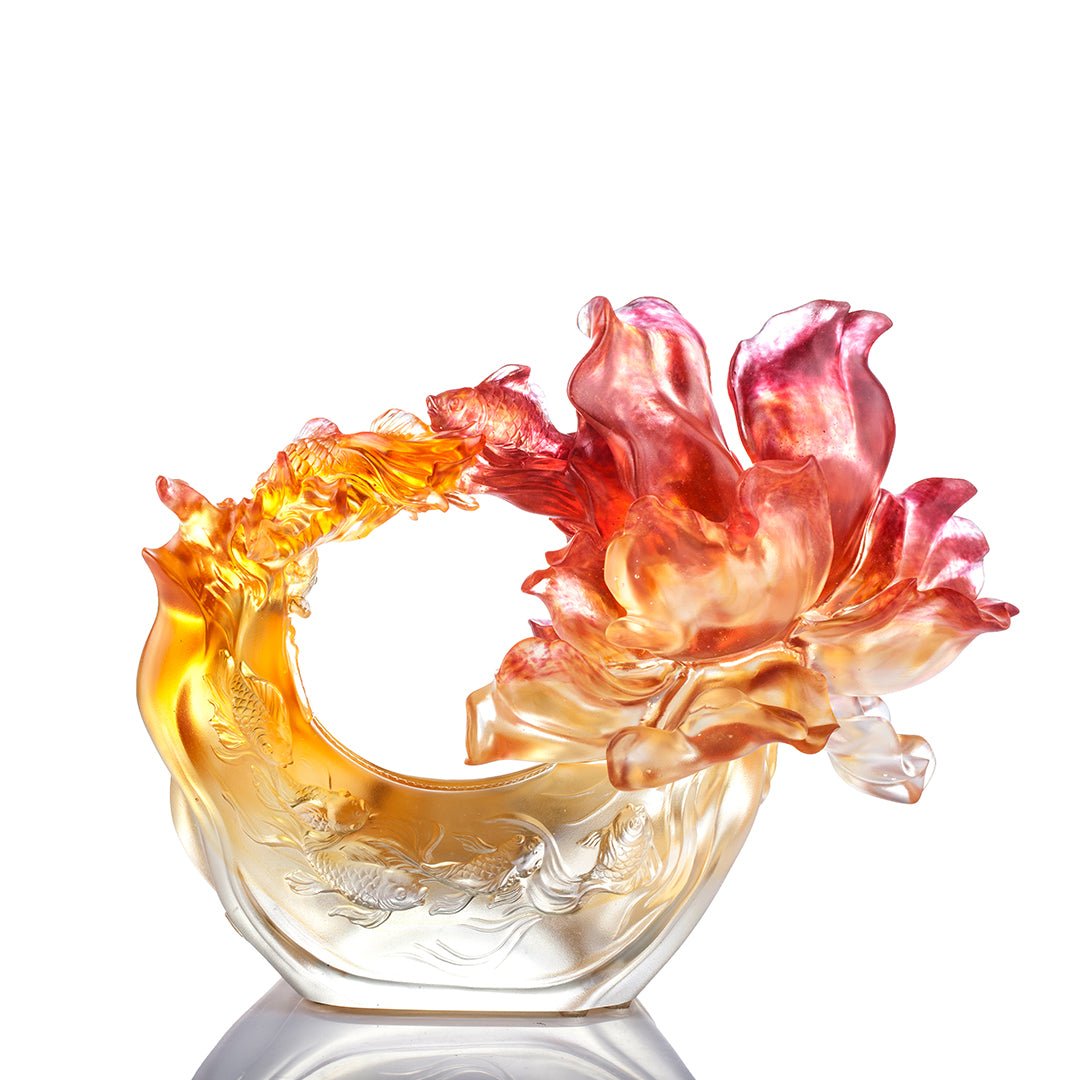 LIULI Crystal Flower Joyously, Swimmingly
