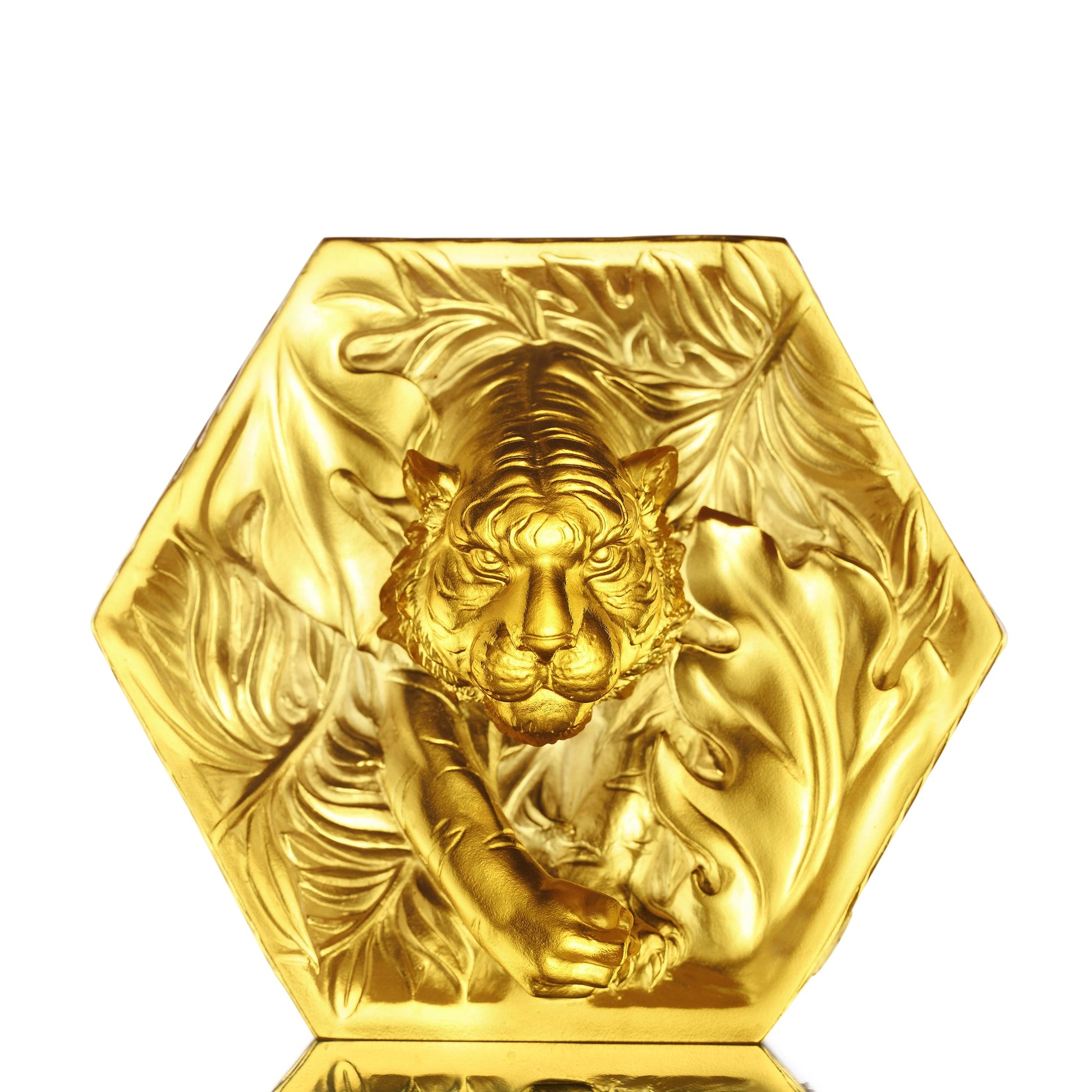 LIULI Crystal Tiger, Chinese Zodiac, Courageous Advance - LIULI Crystal Art