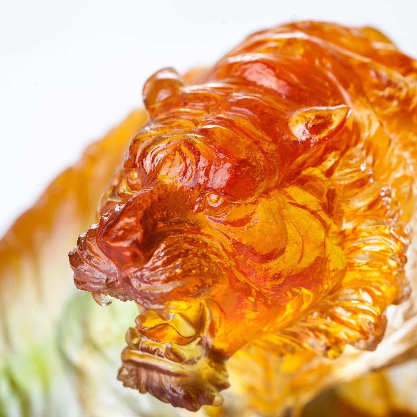 LIULI Crystal Tiger, Chinese Zodiac, Roaring into the Heavens