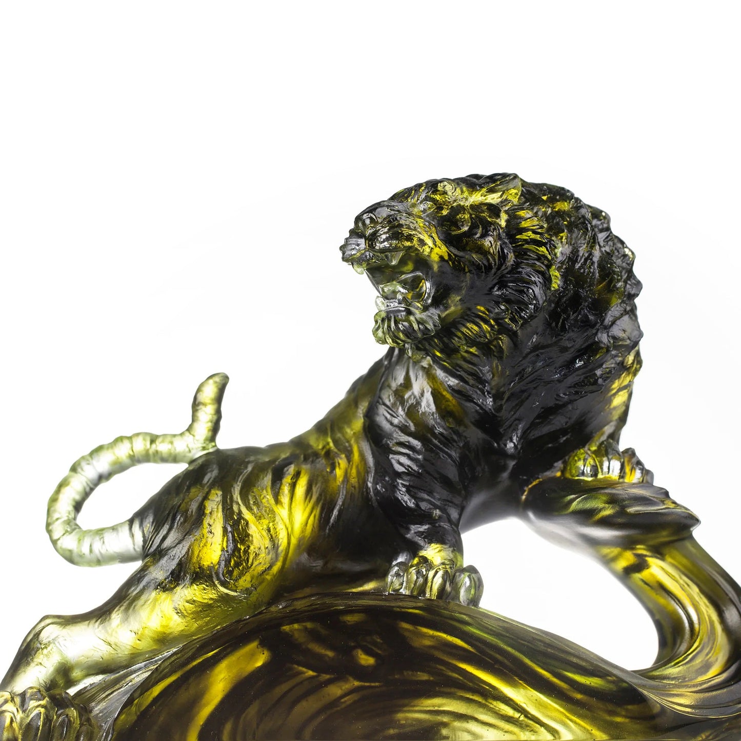 LIULI Crystal Tiger, Chinese Zodiac, Roaring into the Heavens