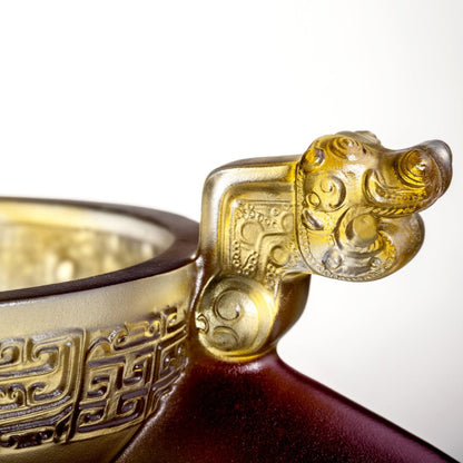 Crystal Vessel, Chinese Ding, Liberality with Dignity-Ding of Beautiful Era of Harmony - LIULI Crystal Art