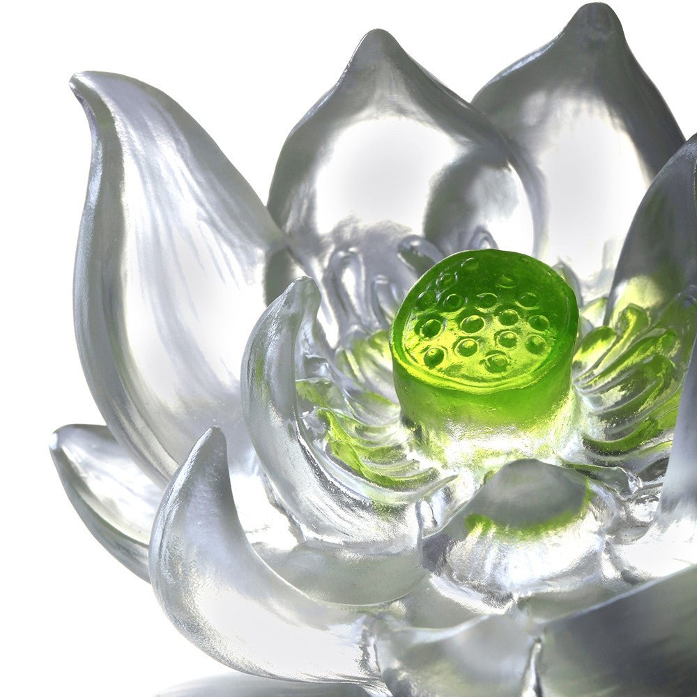 Crystal Flower, Lotus, Your Tranquil Heart - LIULI Crystal Art