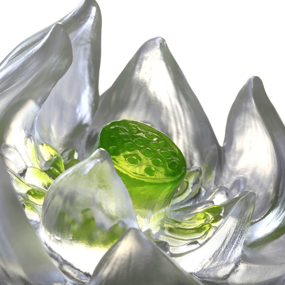 Crystal Flower, Lotus, Your Tranquil Heart - LIULI Crystal Art