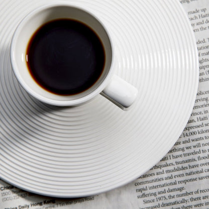 Bone China Coffee Set - A Leisurely Drop of Red, Espresso Cup (Set of 2) - LIULI Crystal Art