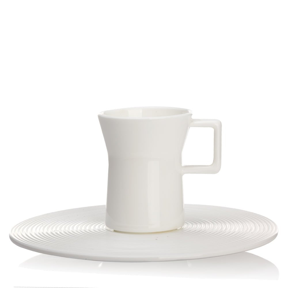 Bone China Coffee Set - A Leisurely Drop of Red, Espresso Cup (Set of 2) - LIULI Crystal Art
