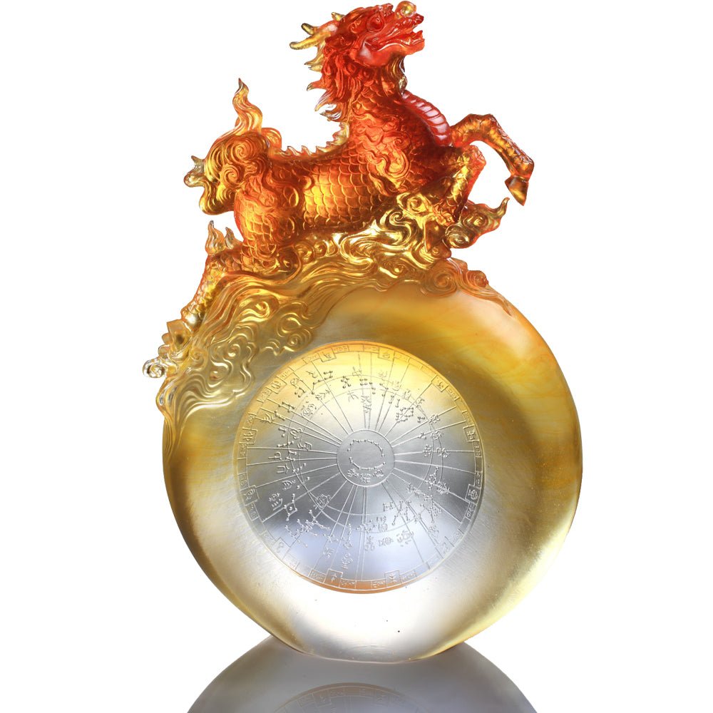 Benevolence of the Qilin (Guardian, Qilin of the Center) - LIULI Crystal Art