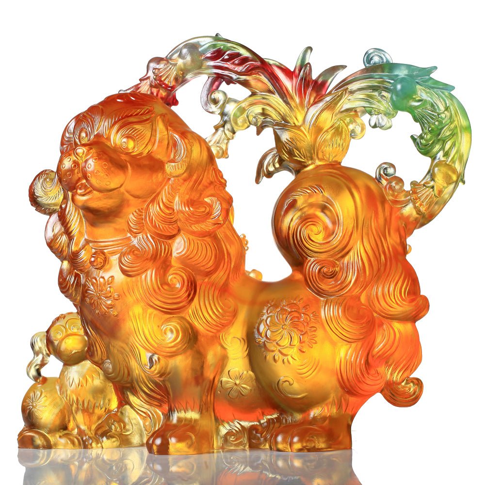 Mighty Fortune (Wealth) - Dog Figurine - LIULI Crystal Art