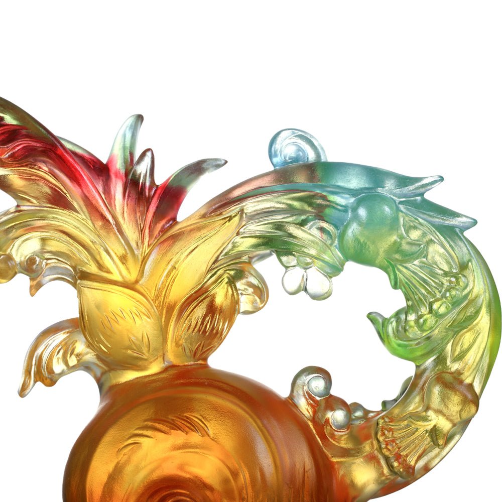 Mighty Fortune (Wealth) - Dog Figurine - LIULI Crystal Art
