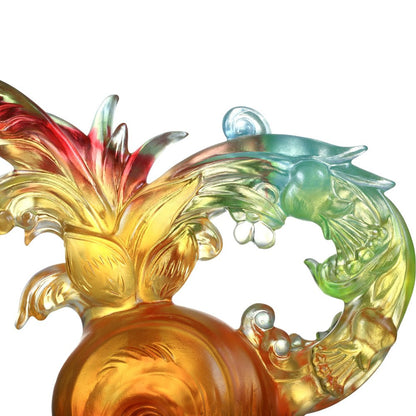 Mighty Fortune (Wealth) - Dog Figurine - LIULI Crystal Art