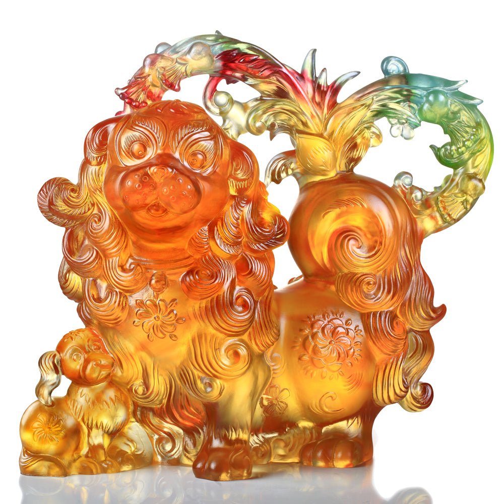 Mighty Fortune (Wealth) - Dog Figurine - LIULI Crystal Art