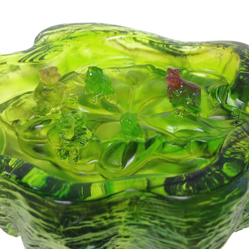 Positive Resonance (Sharing My Song With You) - Frog Figurine - LIULI Crystal Art